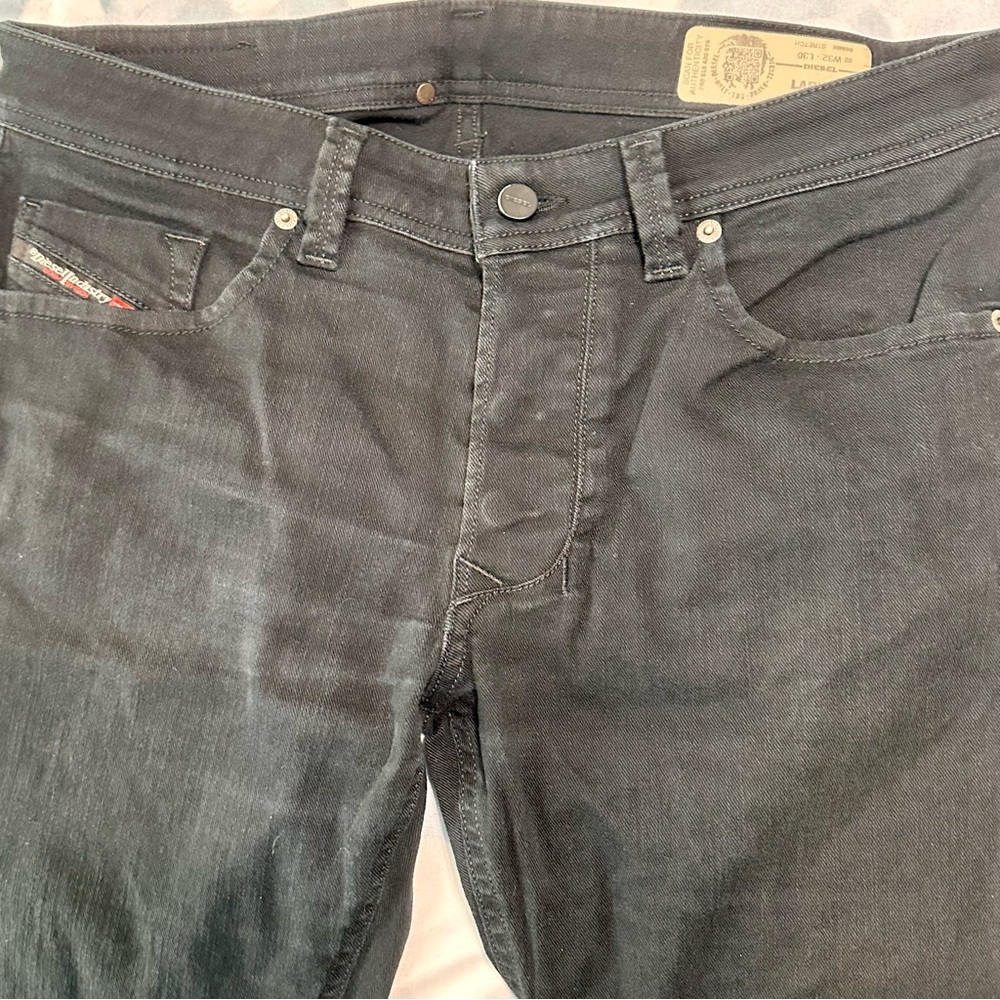 Diesel Larkee Black Straight Jeans W32 L30 | Spring Casual Stretch Denim - Picture 2 of 6